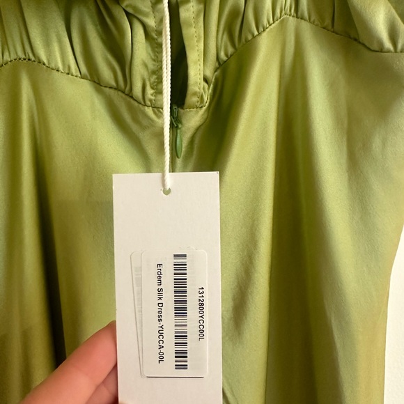 Reformation Erdem Green Silk Dress - Picture 5 of 7